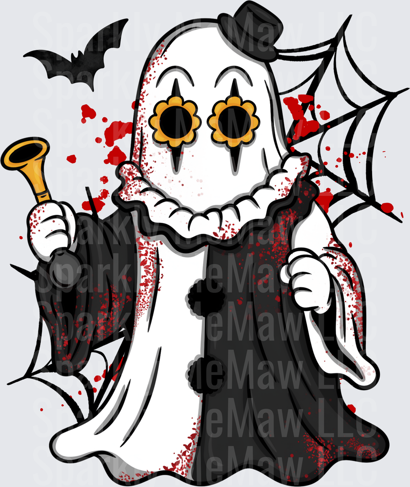 Creepy Clown Ghost Halloween UV DTF Decal