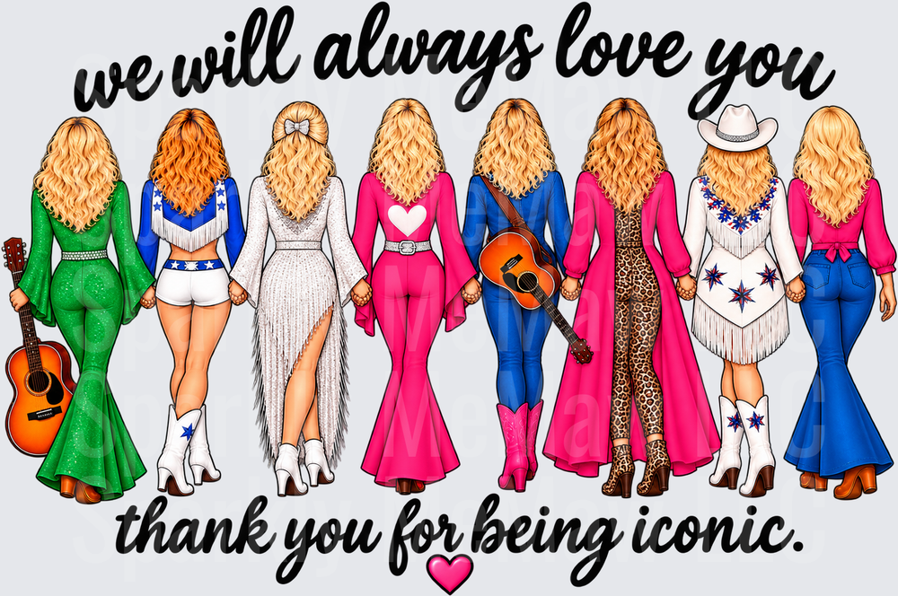Dolly Parton Iconic Tribute UV DTF Decal