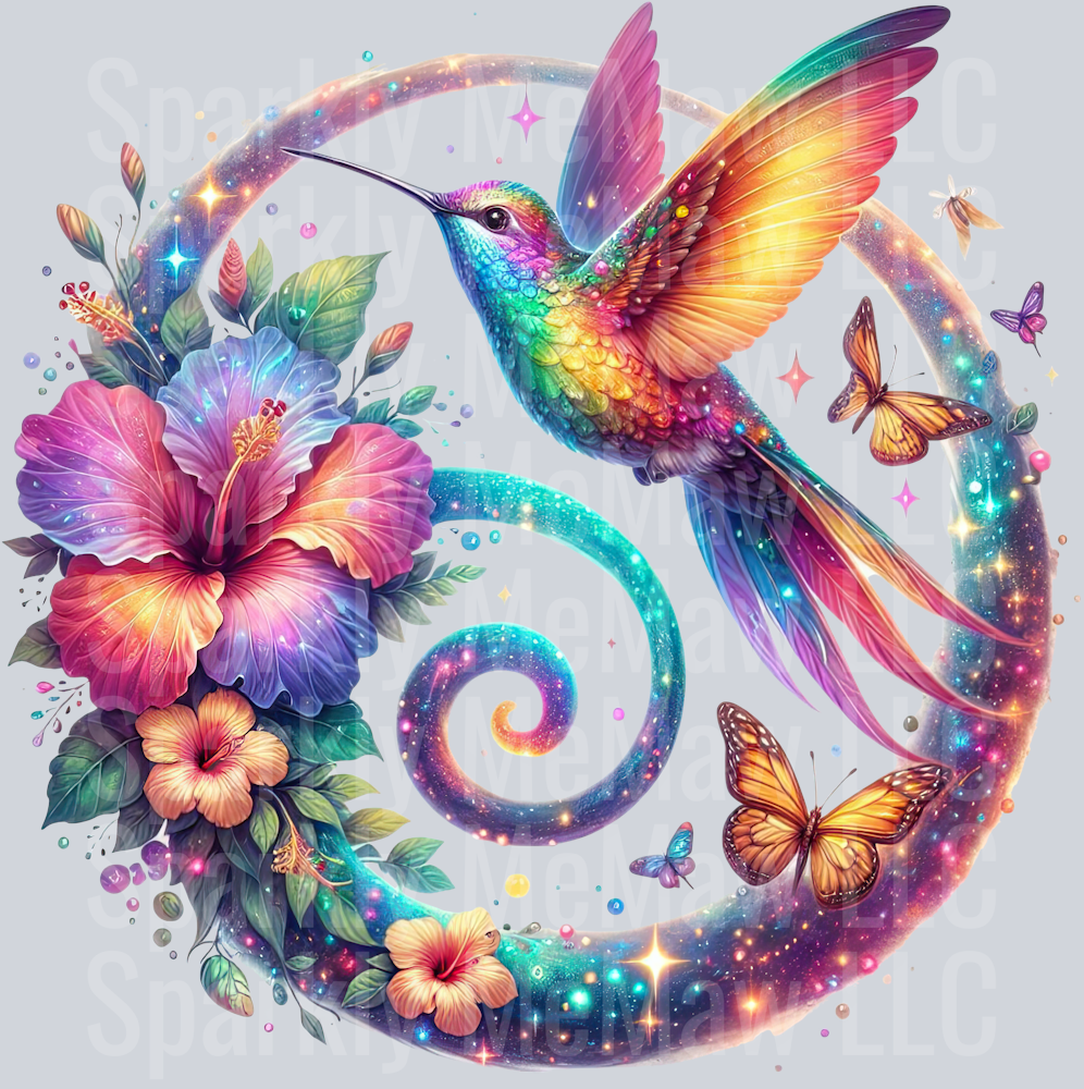 69 Hummingbird Clip Art UV DTF Decal