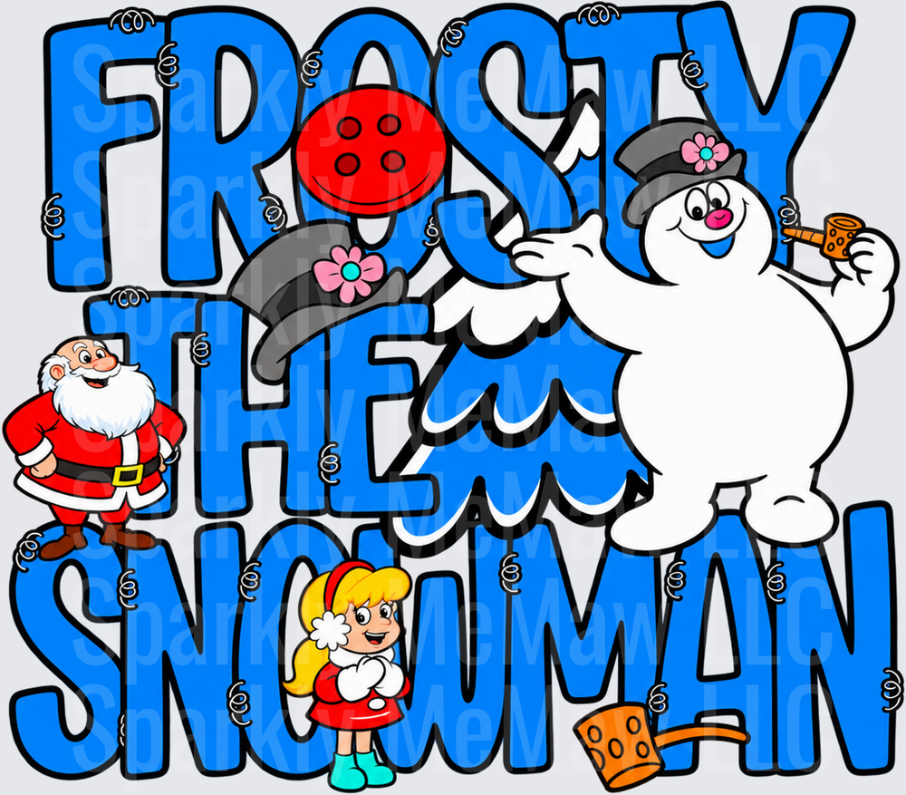 Frosty The Snowman Christmas DTF Transfer for Fabrics
