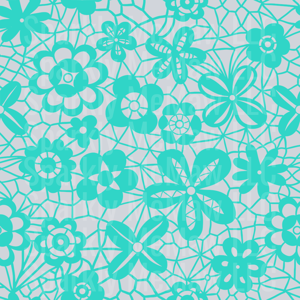 Seamless turquoise lace 10x10
