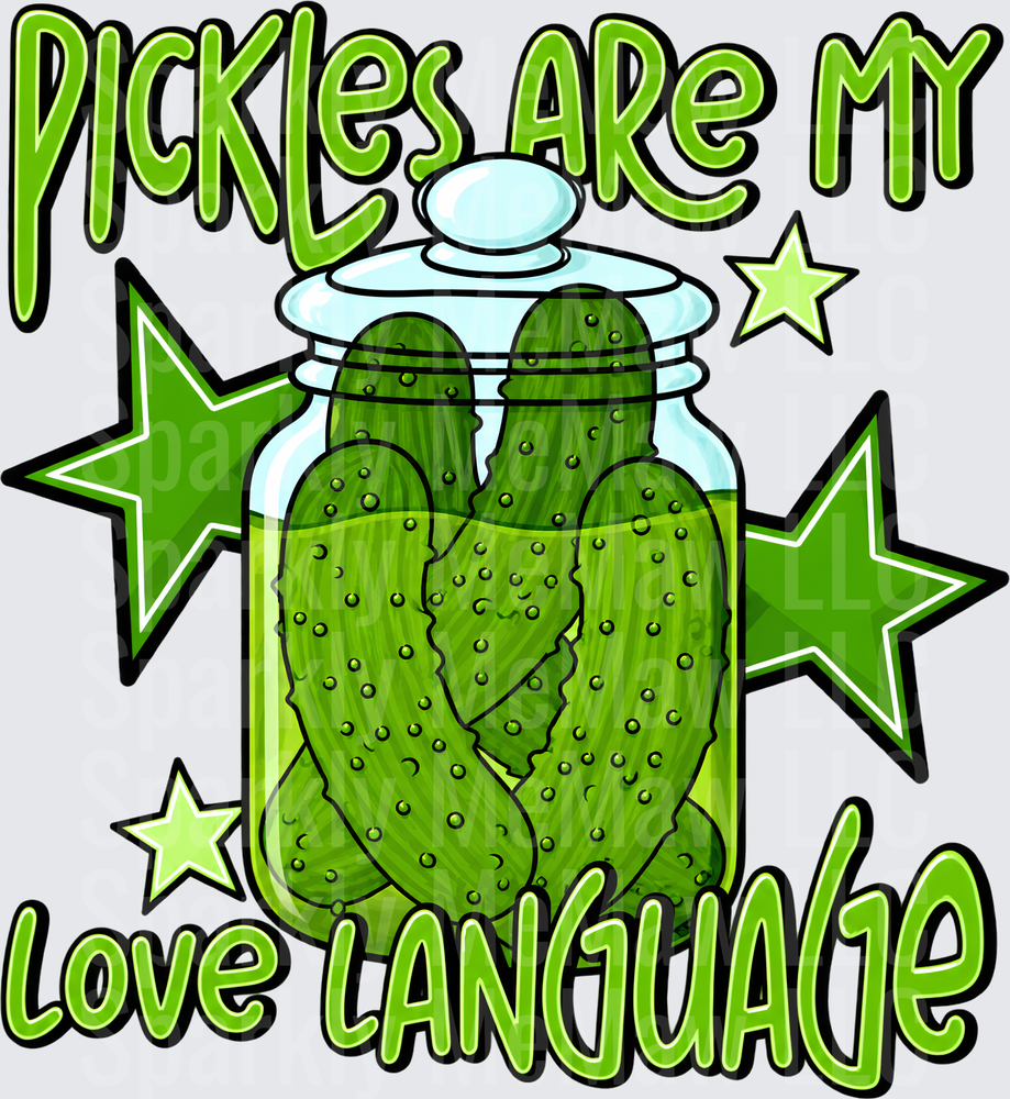 Pickles Are My Love Language UV DTF Decal