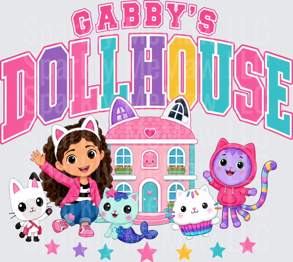Gabby's Dollhouse Character Group UV DTF Decal