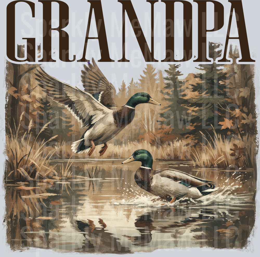 grandpa duck UV DTF DECAL