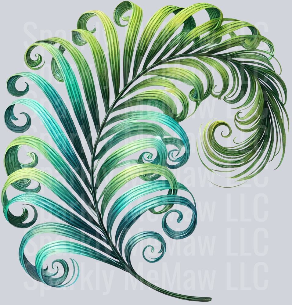 6 Tropical Leaves Clipart Decal