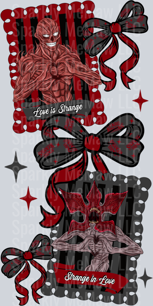 I Love You To The Upside Down & Back Sleeve UV DTF Decal