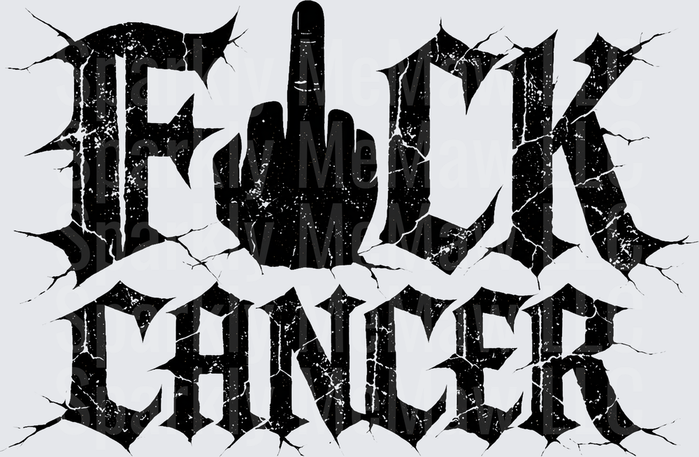 F*ck Cancer Middle Finger UV DTF Decal