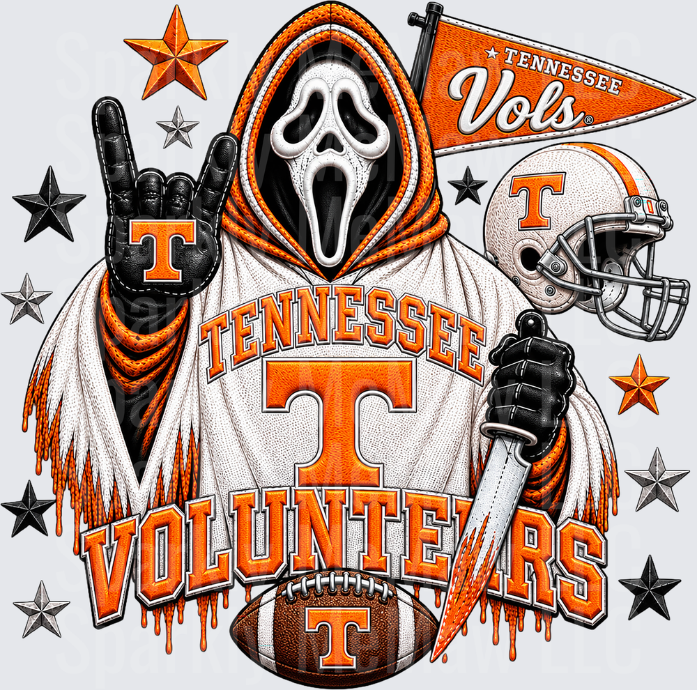 Tennessee Vols Ghostface Halloween UV DTF Decal