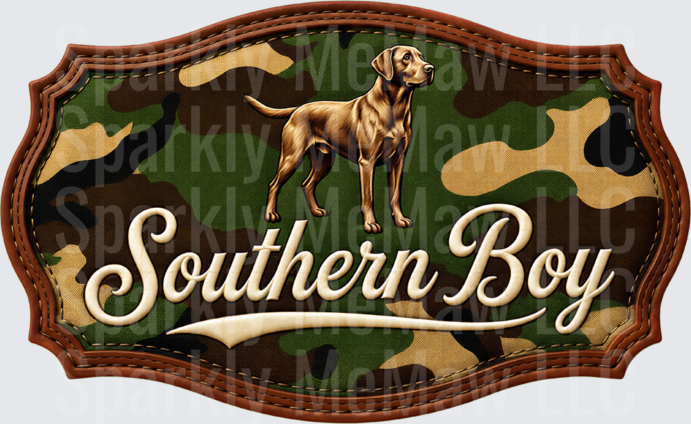 Southern Boy Camo Lab DTF Transfer