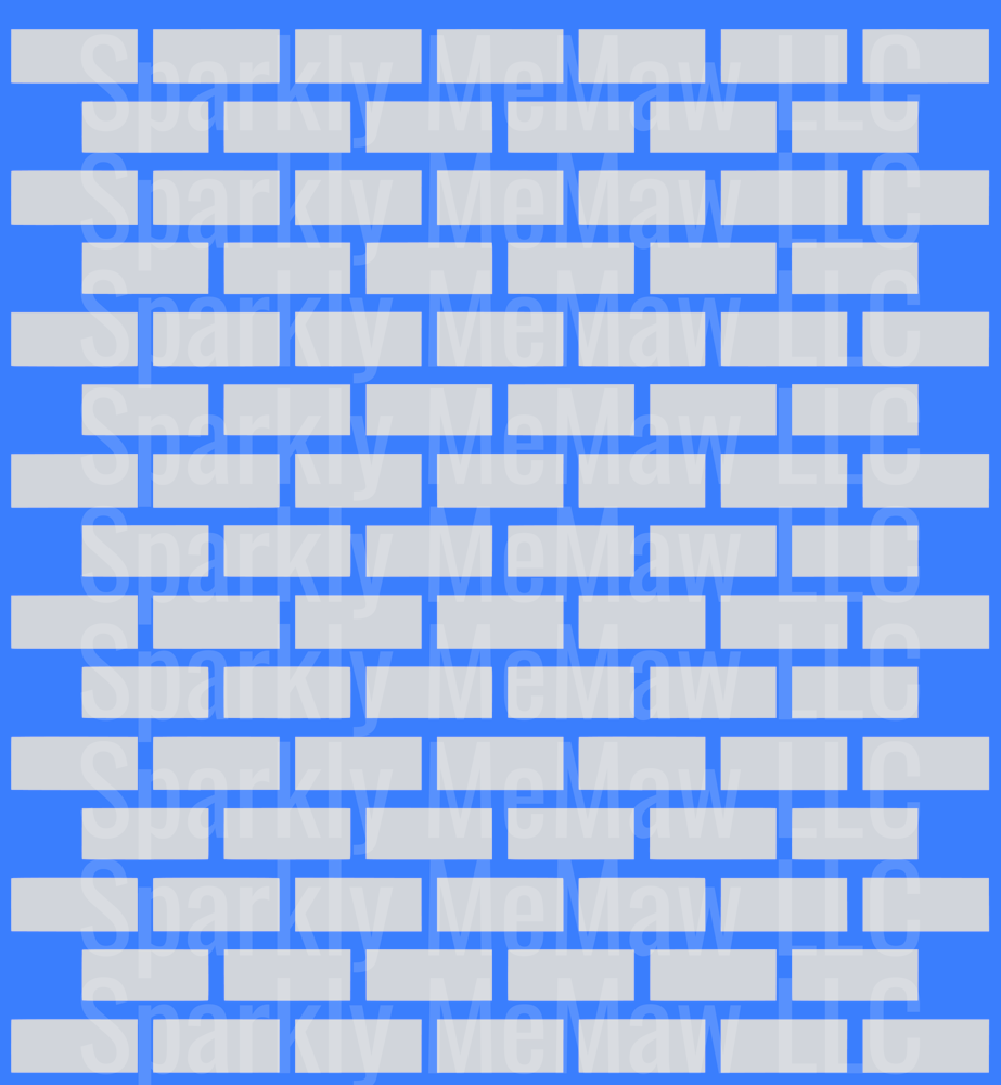 Blue brick outline 10x10