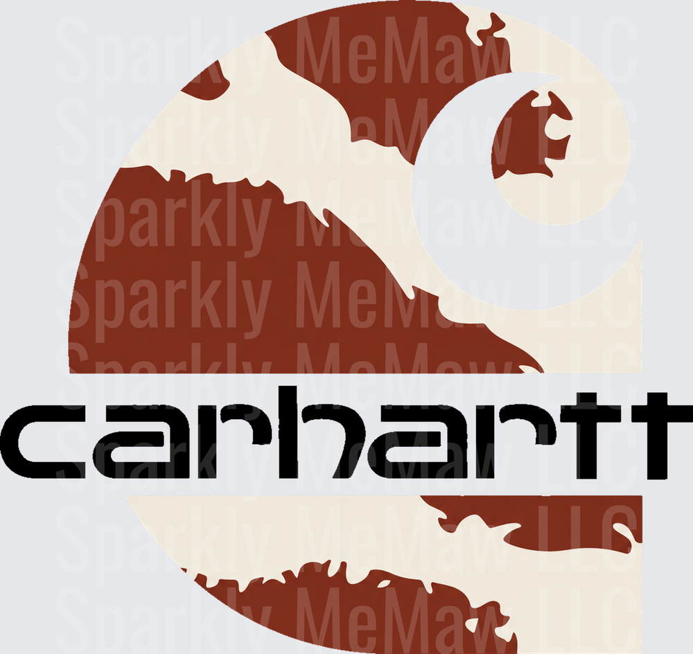 Carhartt Camo Logo DTF Transfer for Fabrics