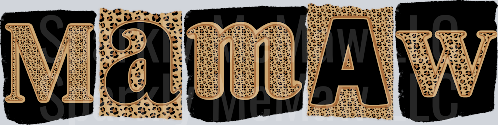 mamaw UV DTF Decal (printed in width)