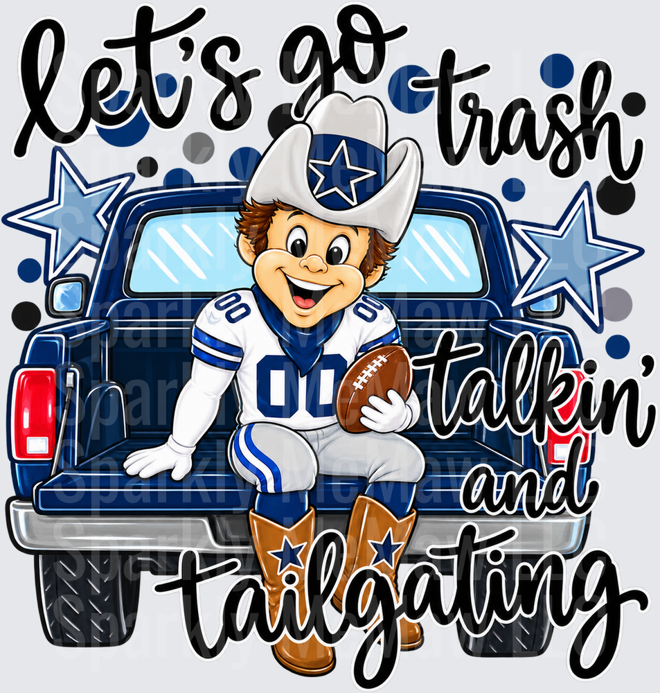 Dallas Cowboys Rowdy Tailgate Mascot is a UV Decal Decal