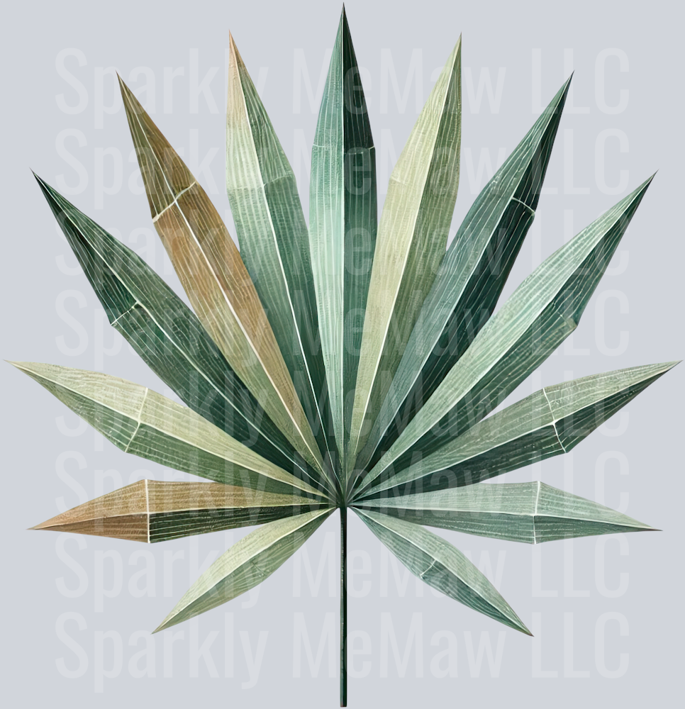 9 Tropical Leaves Clipart Decal