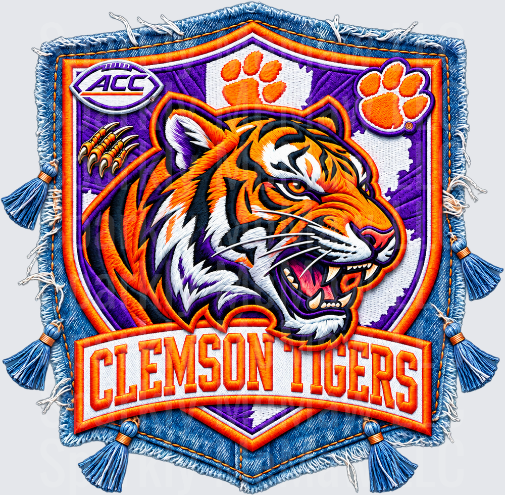 Clemson Tigers ACC Shield This is a UV DTF Decal