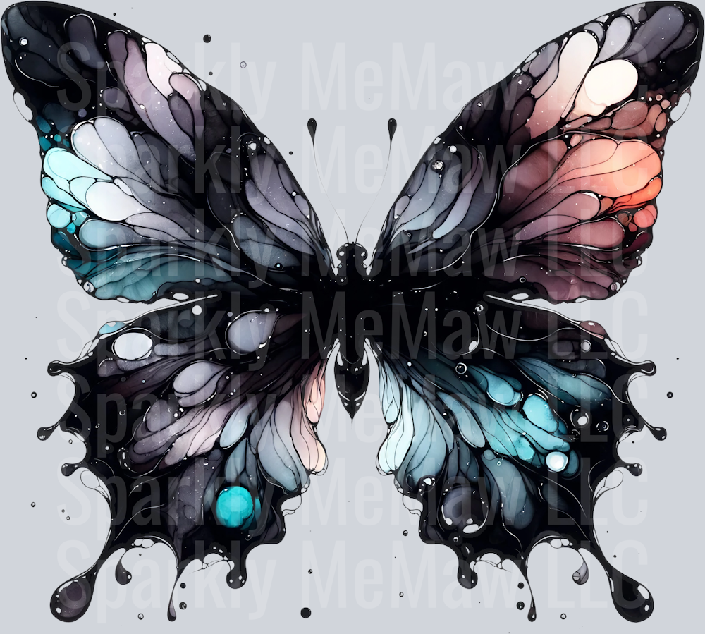 butterfly 8 Clip Art UV DTF Decal