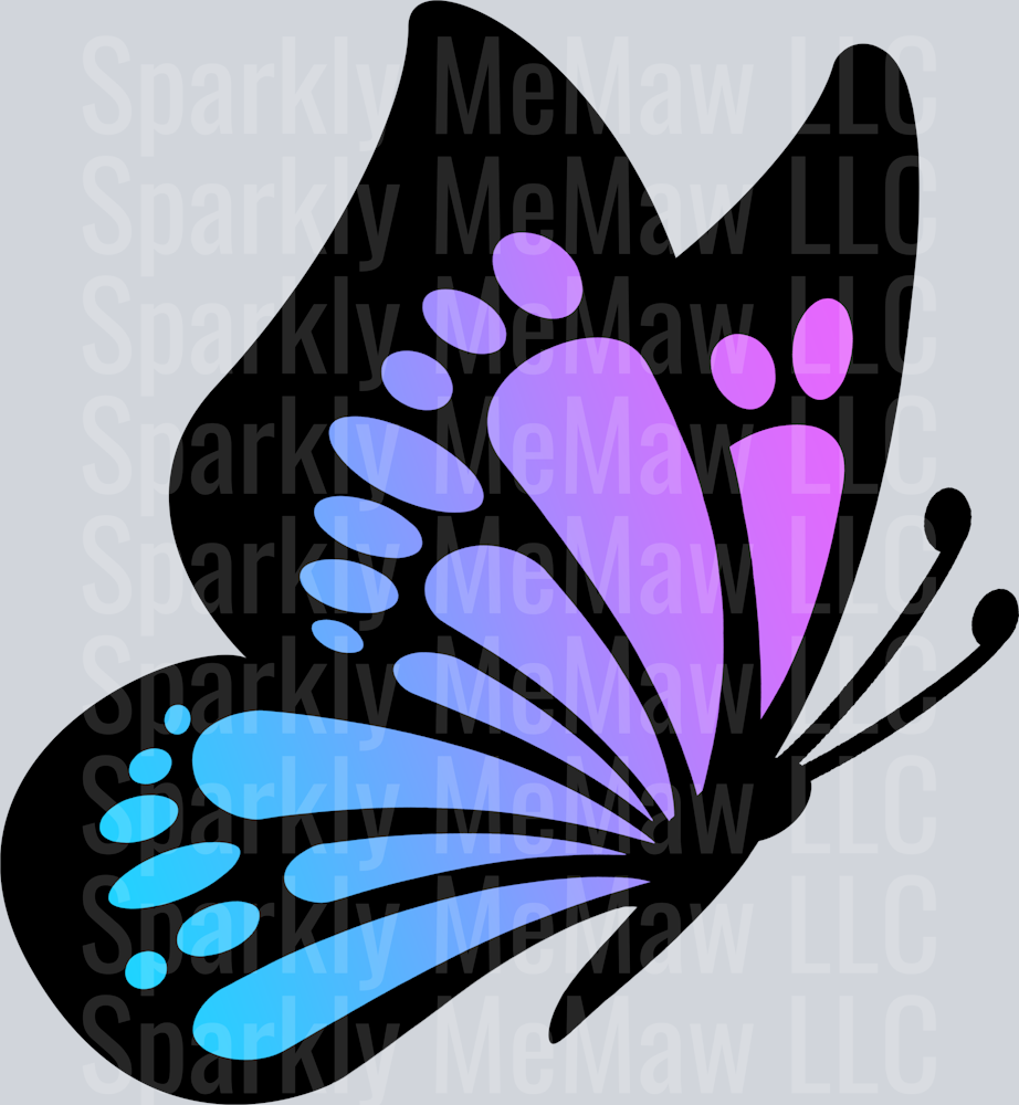 Colorful Butterfly Clipart Decal 18
