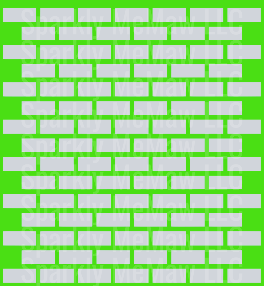 Green brick outline 10x10