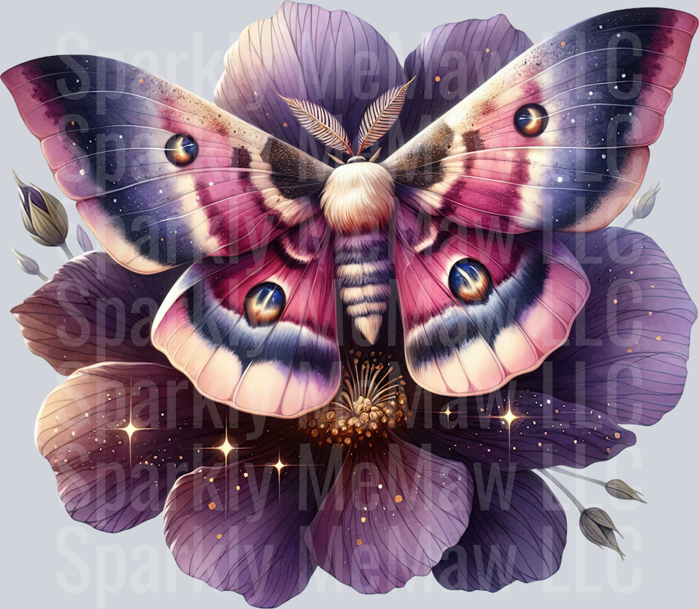 31 Nocturne Moth ClipArt Decal