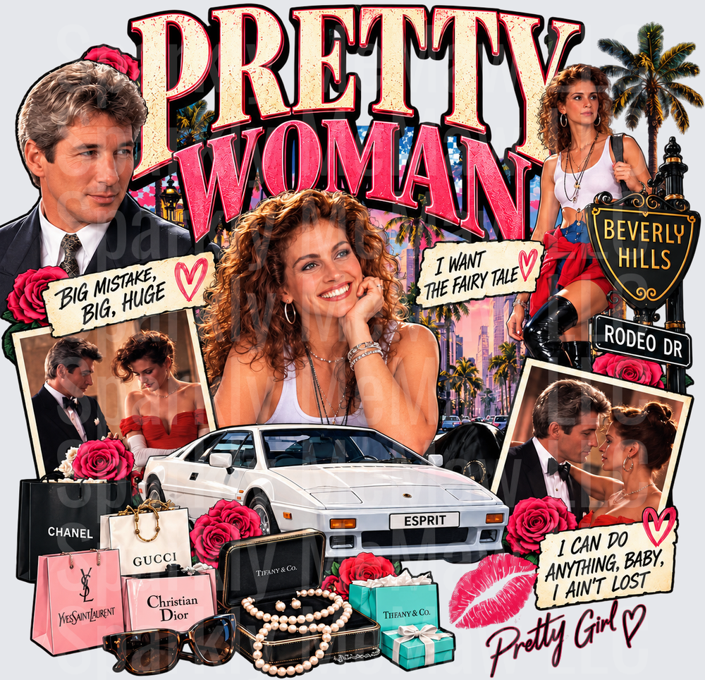 Pretty Woman Movie Collage UV DTF Decal