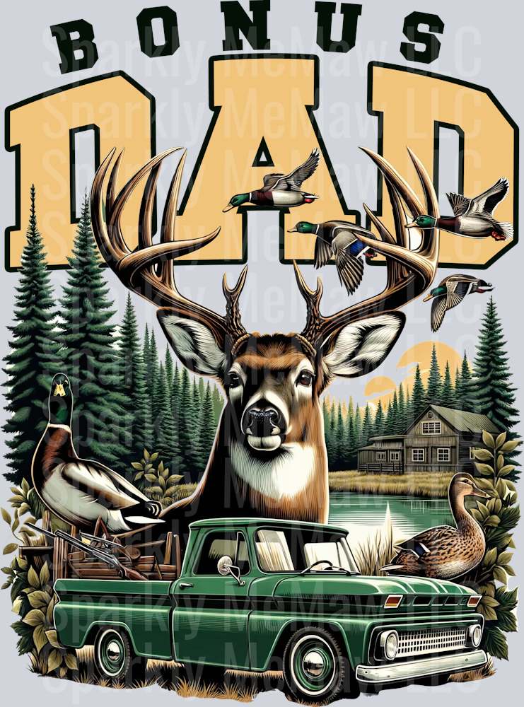 bonus dad hunting (1) UV DTF Decal