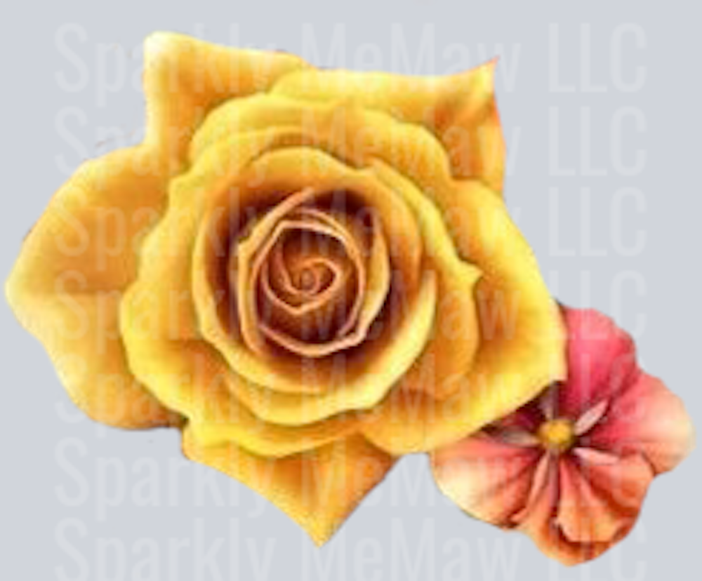 yellowrose9 clip art Decal