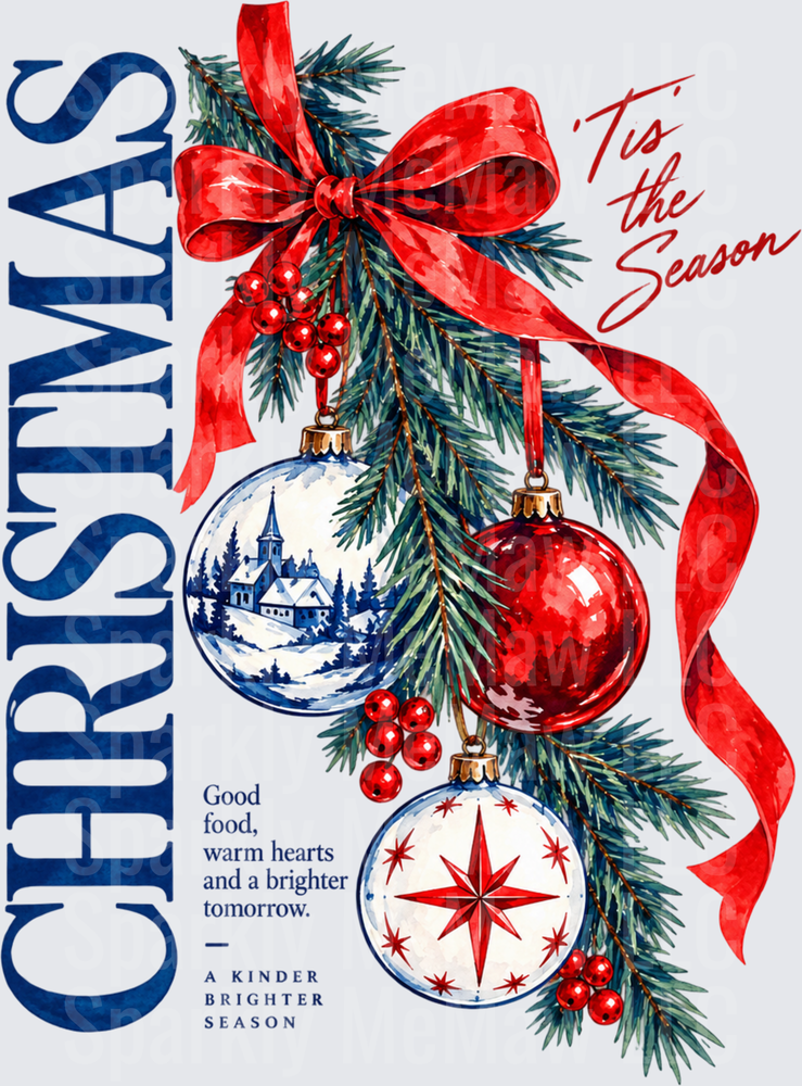 Christmas Tis The Season Ornaments is a UV DTF Decal