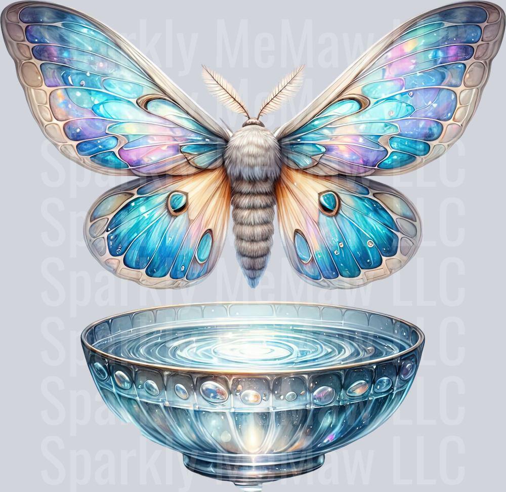 11 Nocturne Moth ClipArt Decal
