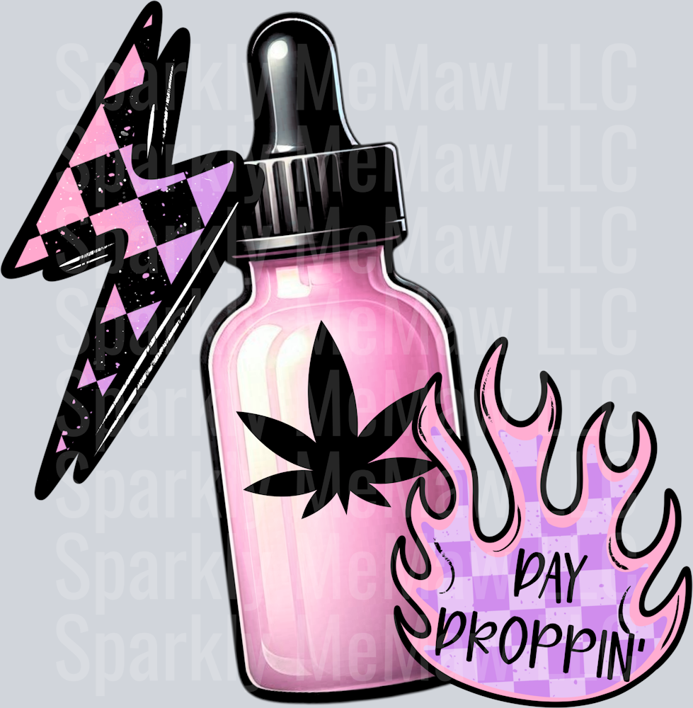 day droppin UV DTF Decal