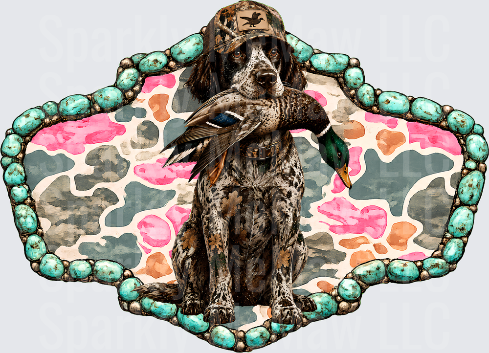 Hunting Dog Duck Retrieve UV DTF Decal