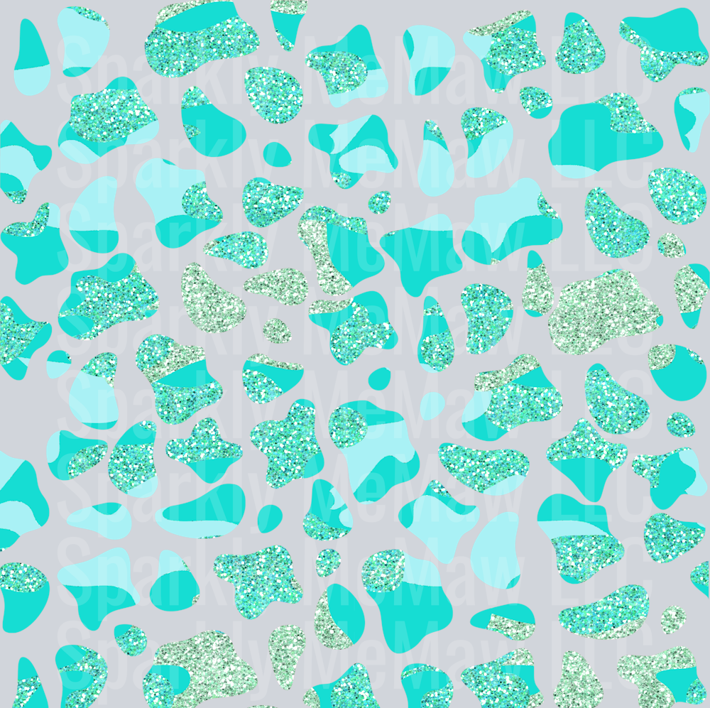 Teal Camo 02 10x10 UV DTF Sheet