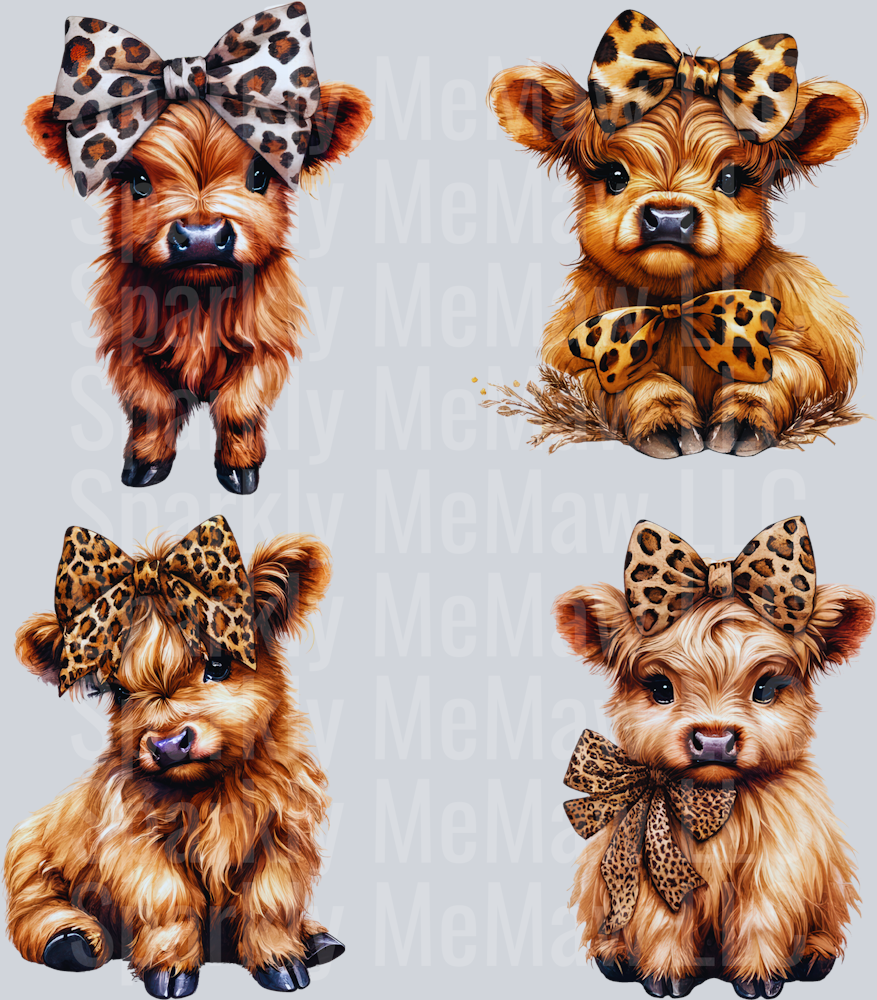 Boujie Cows UV DTF 8x9 inch element sheet