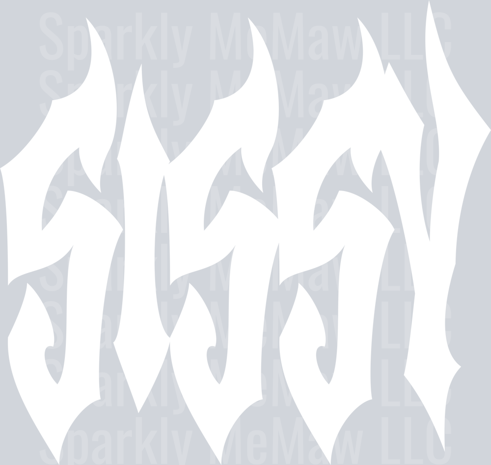 sissy White UV DTF Decal