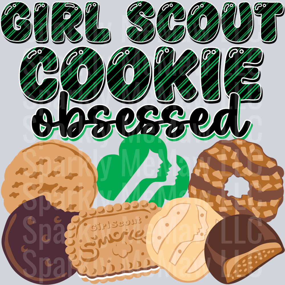 Girl Scout Cookie Obsessed a UV DTF Decal