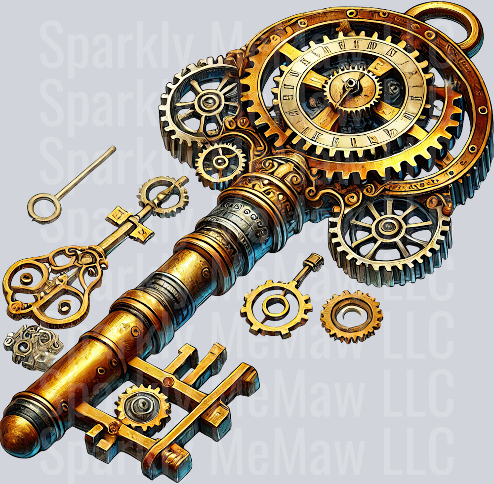 Steampunk Clip Art UV DTF Decal 15