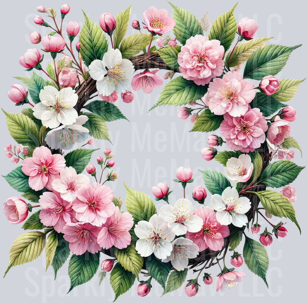 23 Cherry Blossoms Clip Art UV DTF Decal