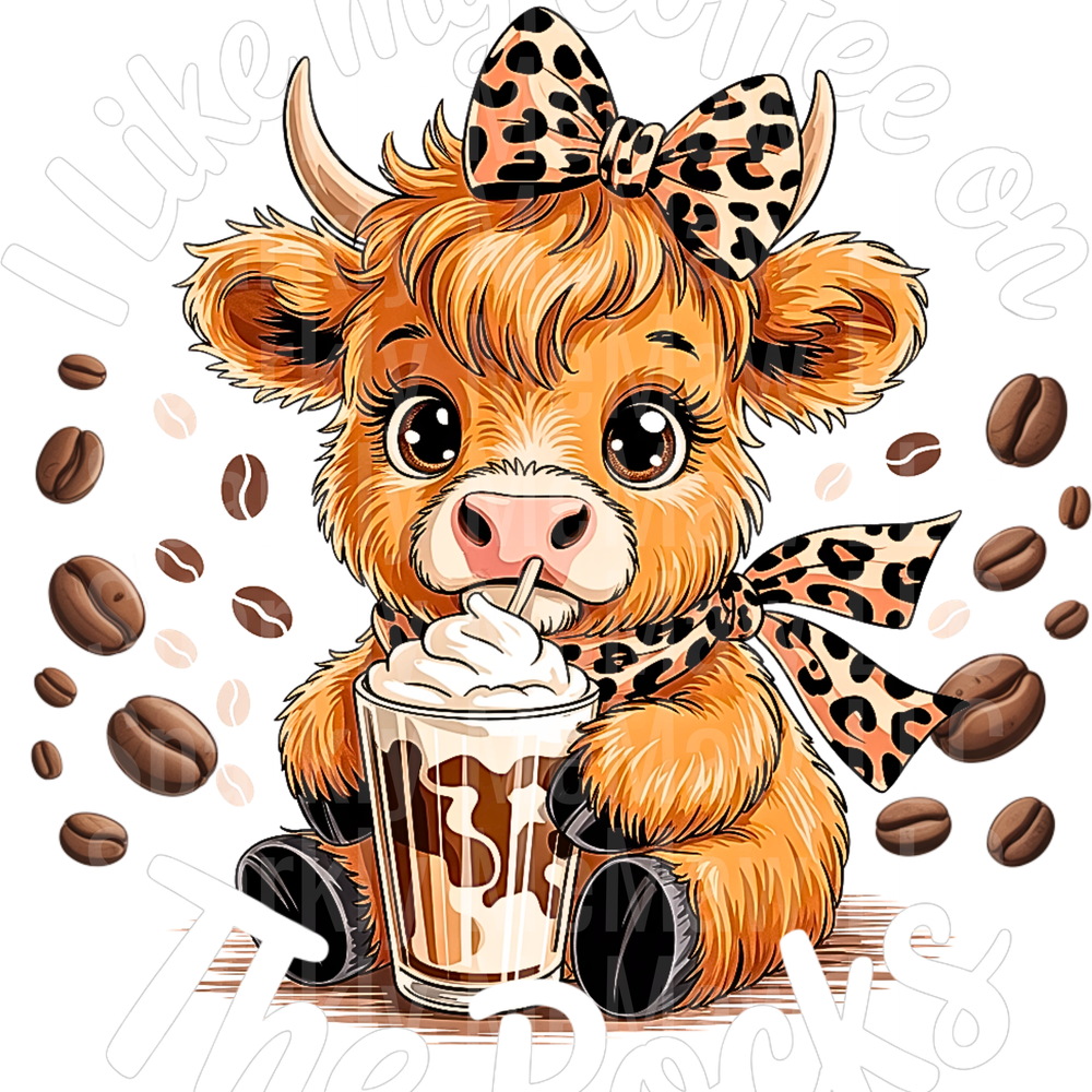 I like my coffee on the rocks uv dtf decal