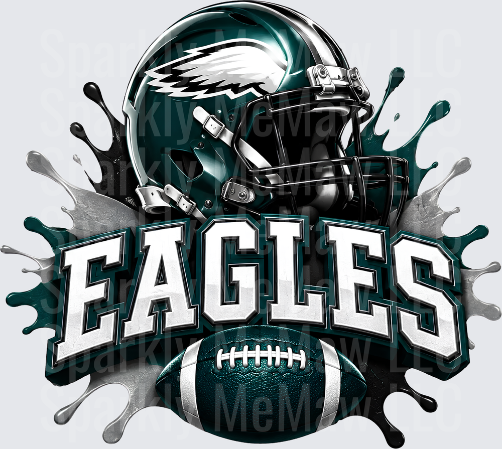 Philadelphia Eagles Helmet Splash UV DTF Decal