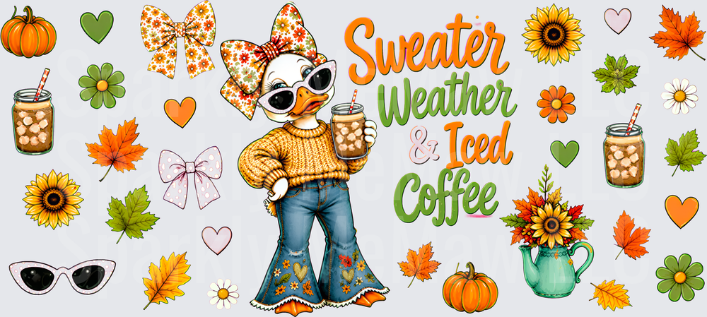 Sweater Weather Duck UV DTF 16 OZ WRAP