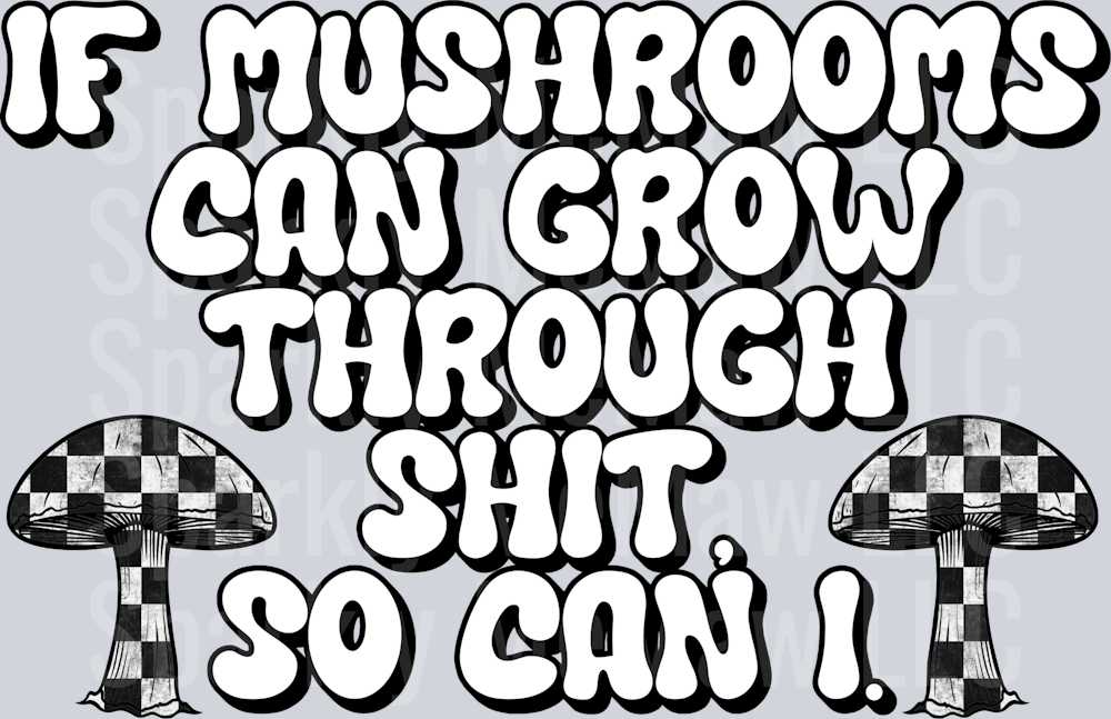 if mushrooms UV DTF Decal