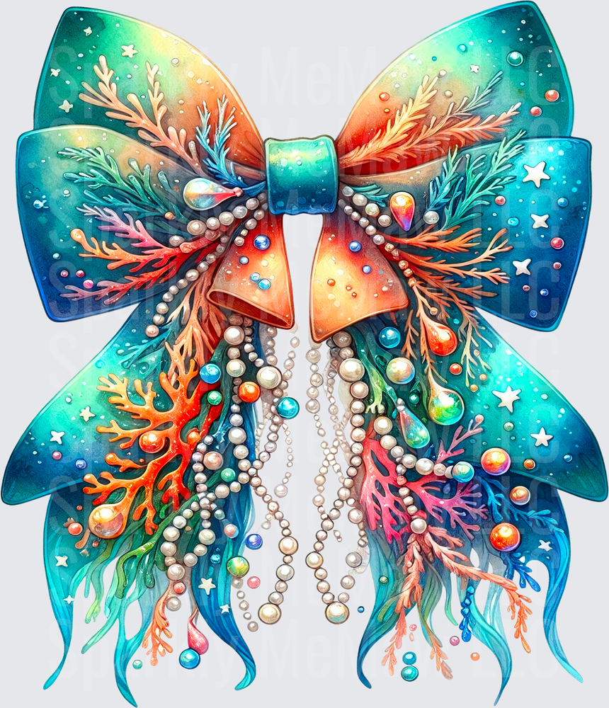 Mermaid Ocean Bow is a UV DTF Decal
