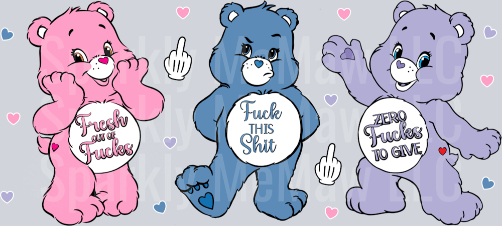 fof Bear UV DTF 16 oz Wrap
