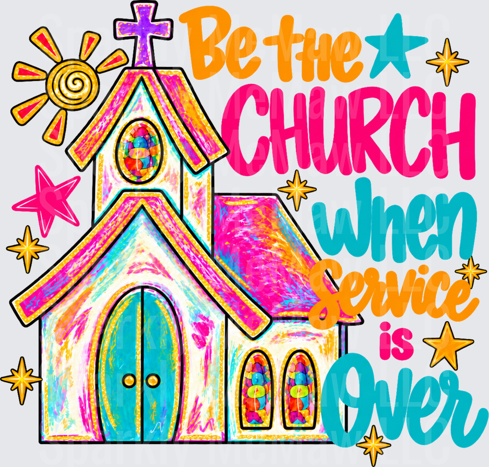 Colorful Church Faith Quote UV DTF Decal