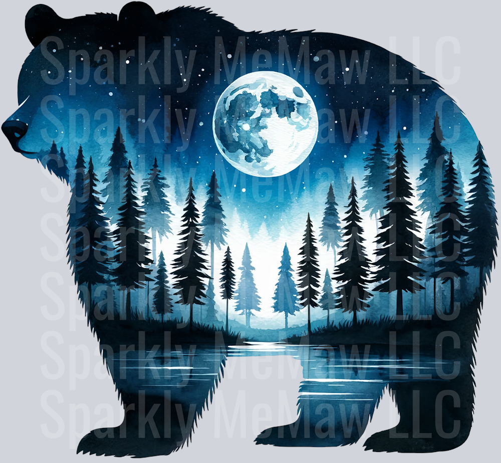 21 Landscape Bears Clip Art Decal