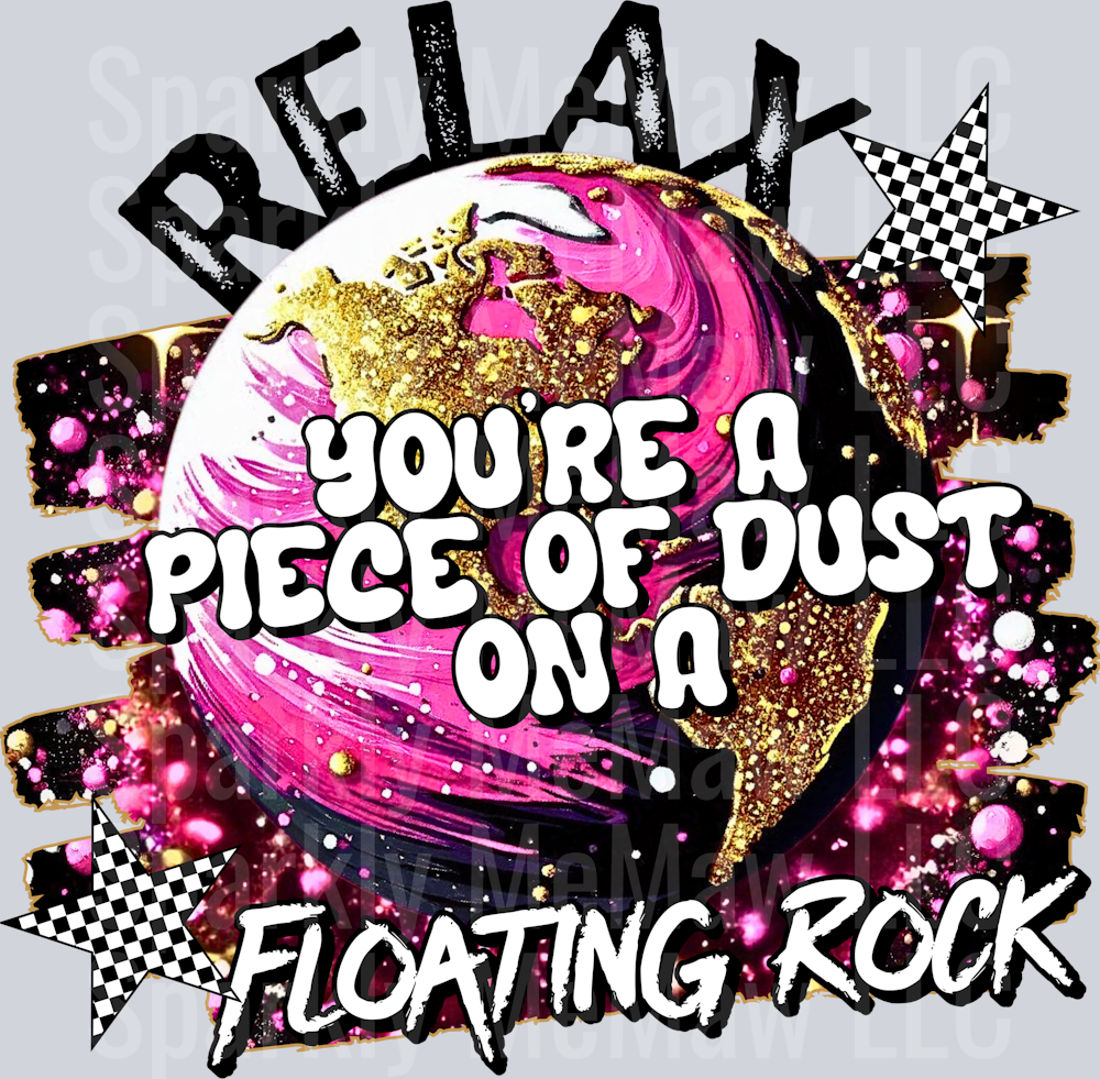 relax Black UV DTF Decal