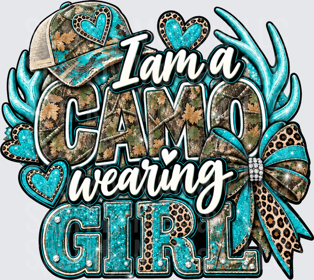 I Am A Camo Wearing Girl UV DTF Decal