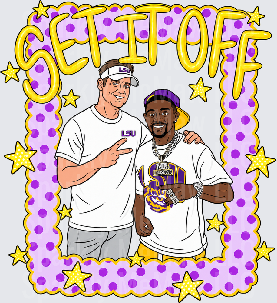 LSU Set It Off Duo – This Is A UV DTF Decal