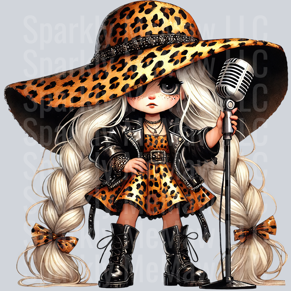 23 Leopard Print Gnome Girls Clipart Decal