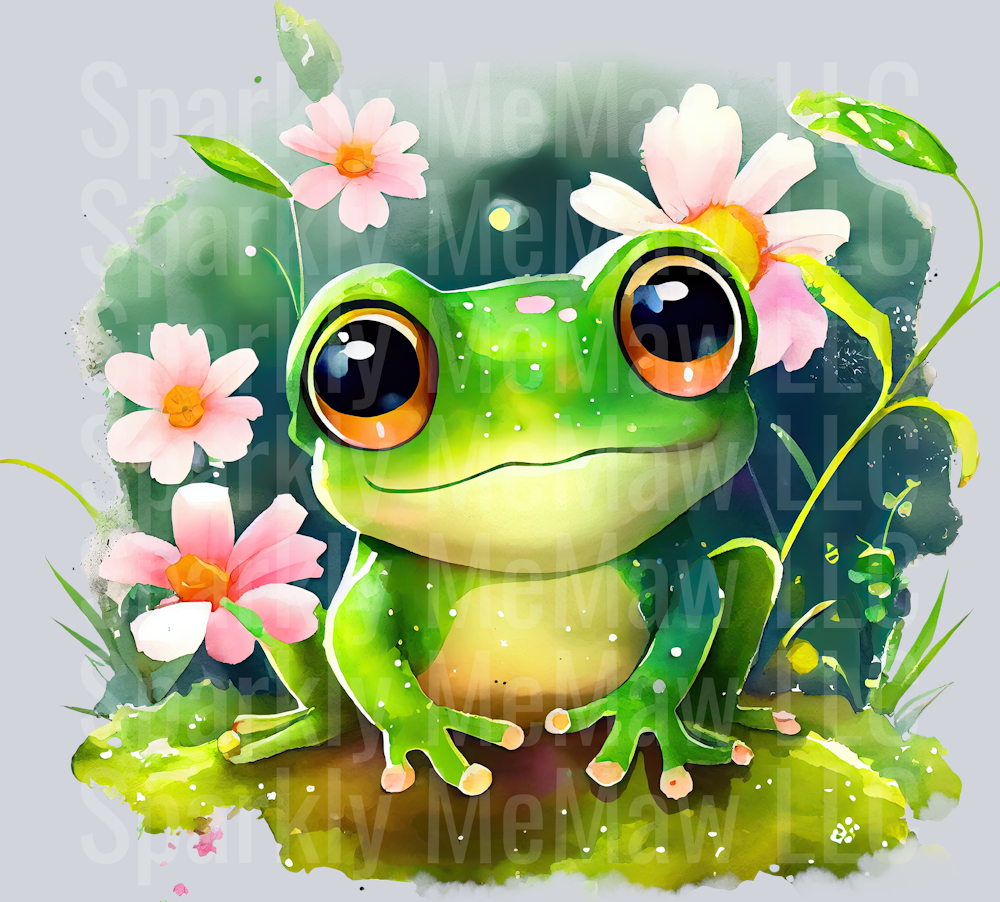 CuteLittleFrog03 UV DTF clip Art Decal