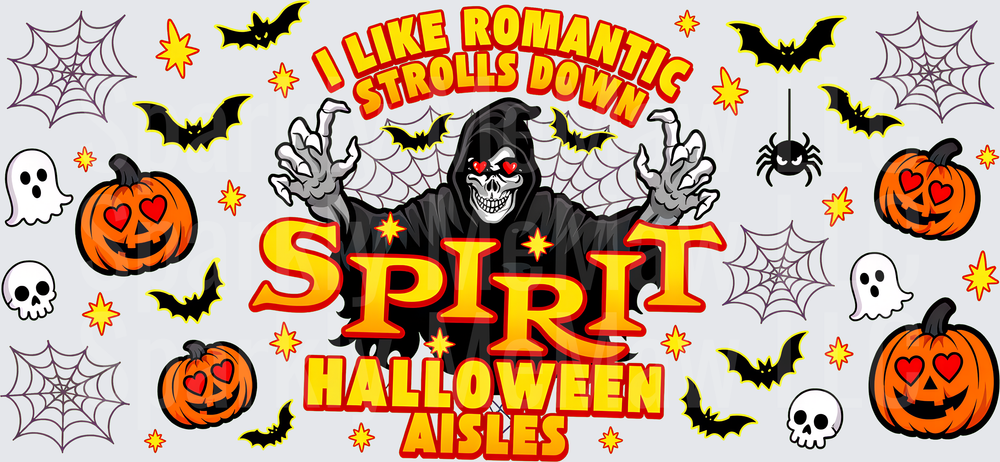 I Like Romantic Strolls Spirit Halloween This Is A UV DTF 16 OZ Wrap